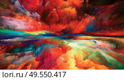 Spectral Clouds.  Escape to Reality series. Graphic composition of surreal sunset sunrise colors and textures suitable in projects related to landscape painting, imagination, creativity and art. Стоковое фото, агентство Ingram Publishing / Фотобанк Лори