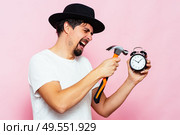 Clock, Man delay. Стоковое фото, агентство Ingram Publishing / Фотобанк Лори