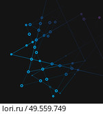 Abstract technology structure. Dark network background with connecting circle and lines.. Abstract technology structure. Dark network background with connecting circle and lines. Стоковая иллюстрация, агентство Ingram Publishing / Фотобанк Лори