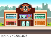 A vector illustration of sport health club or gymnasium. Стоковая иллюстрация, агентство Ingram Publishing / Фотобанк Лори