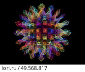 Fractal Virus series. 3D rendering of translucent colorful viral particles on the subject of health, COVID-19, infection, disease and Coronavirus epidemic. Стоковое фото, агентство Ingram Publishing / Фотобанк Лори