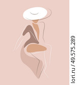Feminine concept design template and illustration. Woman in minimal linear style Fashion illustration by femininity, beauty and modern art. Abstract poster and t-shirt print Vector illustration. Feminine concept design template and illustration. Woman in minimal linear style Fashion illustration by femininity, beauty and modern art. Abstract poster and t-shirt print. Стоковая иллюстрация, агентство Ingram Publishing / Фотобанк Лори