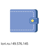 Male or female blue purse isolated money symbol. Vector leather wallet with fastener, stylish elegant handbag. Navy trendy pouch prosperity sign. Male or Female Blue Purse Isolated Money Symbol. Стоковая иллюстрация, агентство Ingram Publishing / Фотобанк Лори