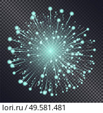 Firework sparkling with lights isolated on transparent background. Explosion for festival, festive moods. New Year celebration holidays. Bright and shiny decoration. Vector sparkle and glittering ray. Firework Explosive Burst Flare Decorative Glowing. Стоковая иллюстрация, агентство Ingram Publishing / Фотобанк Лори