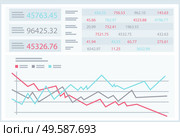 Statistics and analysis, brokers graphics or chart and index numbers vector. Statistical and analytical data, coefficients or rate and investment. Brokers graphics or chart and index numbers, statistics and analysys. Стоковая иллюстрация, агентство Ingram Publishing / Фотобанк Лори