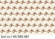 Minimal modern cosmetic scene with compact powder seamless pattern background. make up brushes. Стоковое фото, агентство Ingram Publishing / Фотобанк Лори