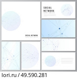 Vector layouts of social network mockups in popular formats for cover design, website design, website backgrounds or advertising mockups. Blue medical background with connecting lines and dots, plexus.. Vector layouts of social network mockups in popular formats for cover design, website design, website backgrounds or advertising mockups. Blue medical background with connecting lines and dots, plexus. Стоковая иллюстрация, агентство Ingram Publishing / Фотобанк Лори