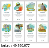 Overpopulation vector, global warming and waste disposal, air pollution and deforestation, forest destruction, acid rains and resource depletion. Website or slider app, landing page flat style. Air Pollution and Overpopulation, Ecology Problems. Стоковая иллюстрация, агентство Ingram Publishing / Фотобанк Лори