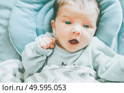 Lovely newoborn caucasian girl. Стоковое фото, агентство Ingram Publishing / Фотобанк Лори