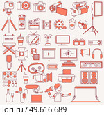 A vector illustration of Photography and Videography Icons. Стоковая иллюстрация, агентство Ingram Publishing / Фотобанк Лори