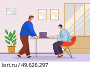 Businesspeople communicating, discuss a project. Happy partners at business meeting, working process. A group of colleagues sitting at a table in office space, talking about new investment program. Businesspeople communicating, discuss a project. Colleagues at business meeting, working process. Стоковая иллюстрация, агентство Ingram Publishing / Фотобанк Лори