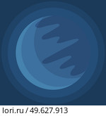 Cartoon fantastic planet on dark blue space background. Cosmic object solar system astronomical element. Space game element flat vector objects round shape. Celestial body in orbit around a star. Fantastic planet on dark blue space background. Cosmic object solar system astronomical element. Стоковая иллюстрация, агентство Ingram Publishing / Фотобанк Лори