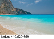 Porto Katsiki beach at Lefkada island in Greece. Стоковое фото, агентство Ingram Publishing / Фотобанк Лори