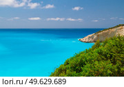 Porto Katsiki beach at Lefkada island in Greece. Стоковое фото, агентство Ingram Publishing / Фотобанк Лори