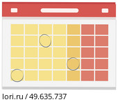 Calendar day graphic template. Empty space for vector illustration flat style. Date day of month, week. Empty replica of calender, schedulle for meeting appointments and important dates of year. Calendar day graphic template. Empty space for vector illustration flat style. Date day of month. Стоковая иллюстрация, агентство Ingram Publishing / Фотобанк Лори
