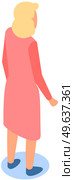 Girl stands pensively turned her back. Blond woman in pink dress looks behind her. Businesswoman isolated on white background. Female character turns and looks back. Business lady vector illustration. Blond businesswoman in pink dress is looking behind her. Female character turns and looks back. Стоковая иллюстрация, агентство Ingram Publishing / Фотобанк Лори