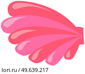Pink seashell on white background. Cartoon nautical character lives in sea and ocean. Conch water dweller, oceanic cockleshell. Wild nature of mediterranean sea. Underwater life of colored clam. Pink seashell on white background. Cartoon nautical character lives in sea and ocean, cockleshell. Стоковая иллюстрация, агентство Ingram Publishing / Фотобанк Лори