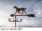 Weather vane with a horse figure on an arrow showing the wind direction. Стоковое фото, агентство Ingram Publishing / Фотобанк Лори