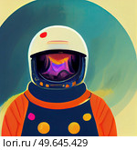 Picture of astronaut - man or woman in suit with helmet. Picture of astronaut. Стоковое фото, агентство Ingram Publishing / Фотобанк Лори
