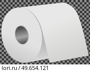 Toilet paper flat vector illustration. Special paper for wiping. Paper product is used for sanitary and hygienic purposes. Roll of white coiled paper. Bumf isolated on transparent background. Toilet paper. Special paper for wiping. Paper product is used for sanitary and hygienic purposes. Стоковая иллюстрация, агентство Ingram Publishing / Фотобанк Лори