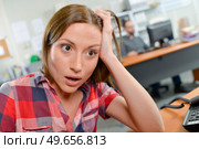 a woman with a shocking expression. Стоковое фото, агентство Ingram Publishing / Фотобанк Лори