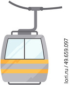 Lift, transport tourism, tourist cabin, winter rest concept. Funicular cabin, ski lift with transparent glasses. Rail vehicle, cable car with cabins. Funicular, cable car railway vector illustration. Funicular cabin, ski lift with transparent glasses. Rail vehicle, cable car, transport tourism. Стоковая иллюстрация, агентство Ingram Publishing / Фотобанк Лори