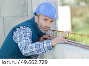 builder at the reconstruction area. Стоковое фото, агентство Ingram Publishing / Фотобанк Лори