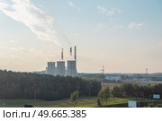 Thermal power plant in the city of Minsk. Belarus. Стоковое фото, агентство Ingram Publishing / Фотобанк Лори
