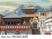 Pashupatinath is a large Hindu temple complex in Kathmandu. Nepal. Стоковое фото, агентство Ingram Publishing / Фотобанк Лори