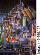 television crane. Shooting a TV show . Стоковое фото, агентство Ingram Publishing / Фотобанк Лори