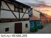 zlata ulicka- street in the center of Prague. Стоковое фото, агентство Ingram Publishing / Фотобанк Лори