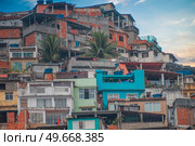 Rio favelas during the COVID-19 pandemic. Brazil. Стоковое фото, агентство Ingram Publishing / Фотобанк Лори