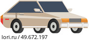 Family car for driving on road. Transport for traveling and city trips. Flat automobile vector. Modern car design transport and equipment , vehicle sedan side view. Family car for driving on road. Transport for traveling and city trips, vehicle sedan side view. Стоковая иллюстрация, агентство Ingram Publishing / Фотобанк Лори