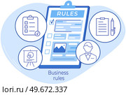 Giant clipboard, task done and check mark ticks. Check document with rules. Form with survey, paper sheet with results of review. Colleagues discuss business rules. Strategy, business development. Giant clipboard, task done and check mark ticks. Check document with rules. Form with survey. Стоковая иллюстрация, агентство Ingram Publishing / Фотобанк Лори