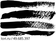 Set of different abstract shapes, smears and prints. Black design elements isolated on white background. Seamless pattern for creating style. Decoration template, brush strokes for design styling. Decoration template, brush strokes for design styling. Set of different abstract shapes, smears. Стоковая иллюстрация, агентство Ingram Publishing / Фотобанк Лори