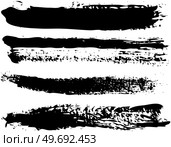 Set of different abstract shapes, smears and prints. Black design elements isolated on white background. Seamless pattern for creating style. Decoration template, brush strokes for design styling. Decoration template, brush strokes for design styling. Set of different abstract shapes, smears. Стоковая иллюстрация, агентство Ingram Publishing / Фотобанк Лори