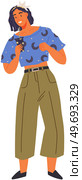 Animators at birthday party in cosmic style. Theme party in costumes. Dancing people in costumes have fun at space party. Characters in self made outfits surrounded by cosmic bodies, space disco. Animators at birthday in cosmic style. Theme party in costumes. People in costumes have fun at space party. Стоковая иллюстрация, агентство Ingram Publishing / Фотобанк Лори