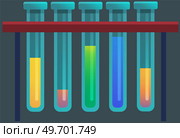 Medical structure and blood components. Flask with biomaterial components, test tube flask with substance for researchers. Liquid laboratory analysis. Chemical lab science medical research laboratory. Vector medical icon structure and blood components. Flask with biomaterial components, test tube. Стоковая иллюстрация, агентство Ingram Publishing / Фотобанк Лори