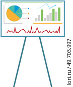 Charts and graphs. Project task management and effective time planning tools. Business development icon. Report graph, information data statistics, tools. Analytical visualization of indicators. Charts and graphs. Project task management and effective time planning tools. Business development. Стоковая иллюстрация, агентство Ingram Publishing / Фотобанк Лори