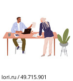 People office work. Vector illustration. A worker employee contributes their skills and expertise to team People in office work under guidance of office manager who ensures efficient workflow. People office work. Office workers play crucial role in smooth functioning of organization A worker employee contributes. Стоковая иллюстрация, агентство Ingram Publishing / Фотобанк Лори