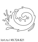 Water and juice splash liquide. One line stroke outline vector Illustration A dripped droplet, delicate dancer in ballet of fluids A spill shape, unexpected art form from moment of chaos A water. Water and juice splash liquide. A wave shape, sculpted testament to oceans rhythm A drop shape, gentle whisper of fluid. Стоковая иллюстрация, агентство Ingram Publishing / Фотобанк Лори