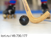 close up of playing roller hockey. Стоковое фото, агентство Ingram Publishing / Фотобанк Лори