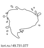 Water and juice splash liquide. One line stroke outline vector Illustration A wave shape, mesmerising pattern of seas energy A drop shape, minimalists choice of fluid beauty A dripped droplet, micro. Water and juice splash liquide. A dripped droplet, delicate dancer in ballet of fluids A spill shape, unexpected art. Стоковая иллюстрация, агентство Ingram Publishing / Фотобанк Лори