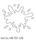 Water and juice splash liquide. One line stroke outline vector Illustration A water splash, symphony of motion in still world Fresh juice splashed, scene of vibrant taste in action A wave shape. Water and juice splash liquide. A drop shape, minimalist representation of liquid in motion A dripped droplet, Стоковая иллюстрация, агентство Ingram Publishing / Фотобанк Лори