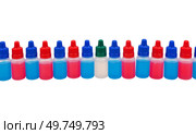 Несколько флаконов для инъекций на белом фоне. Several vials for injection on a white background. Стоковое фото, фотограф Татьяна Д / Фотобанк Лори