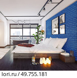 modern loft interior. 3d rendering design concept. modern loft interior. Стоковое фото, агентство Ingram Publishing / Фотобанк Лори