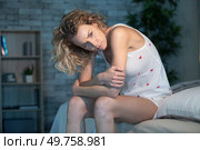 sad depressed woman suffering from insomnia. Стоковое фото, агентство Ingram Publishing / Фотобанк Лори