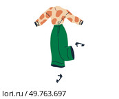 Clothes vector illustration. Clothes donation embodies spirit generosity and community support Garments fashioned from sustainable materials align with ethical fashion choices The clothes. Clothes. Stylish outfits showcase ever-evolving trends in fashion world. Стоковая иллюстрация, агентство Ingram Publishing / Фотобанк Лори