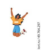Jumping people vector illustration. The jumping people concept symbolizes exuberant celebration life A carefree lifestyle embraces freedom leaping and hopping with happiness Jumping people express. Jumping people. Energetic characters embody essence jumping people concept. Стоковая иллюстрация, агентство Ingram Publishing / Фотобанк Лори
