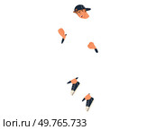 Happy people vector illustration. The happy people concept thrives on emotion being carefree and glad Positive and successful, happy people celebrate every achievement with excitement. Happy people. Enjoyment is key element in lifestyle positive and happy individuals. Стоковая иллюстрация, агентство Ingram Publishing / Фотобанк Лори